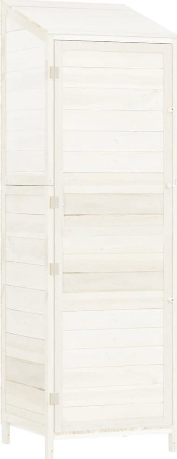 vidaXL Κήπος ξυλώνα, λευκός, 55x52x174,5 cm, από μασίφ έλατο