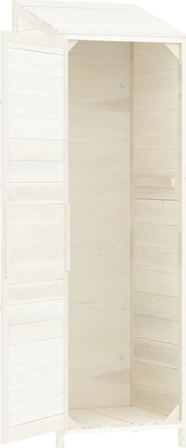 vidaXL Κήπος ξυλώνα, λευκός, 55x52x174,5 cm, από μασίφ έλατο