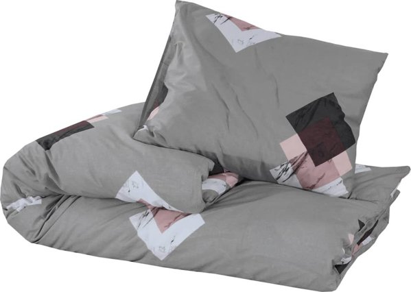 vidaXL Σετ σεντονιών, γκρι, 240x220 εκ., βαμβάκι