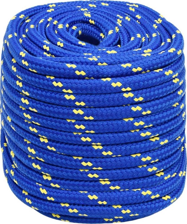 vidaXL Linka zeglarska, niebieska, 18 mm, 25 m, polipropylen