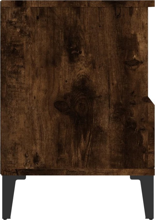 vidaXL Κομοδίνα, 2 τεμ., καπνισμένη δρυς, 40x35x50 cm