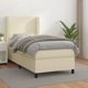 vidaXL Λύκο kontynentalne με στρώμα, κρεμ, οικοδερμα 90x190 cm