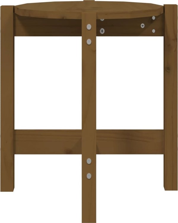 vidaXL Τραπεζάκι καφέ, μέλι καφέ, 42,5x45 εκ., συμπαγές πεύκο