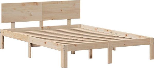 vidaXL Κορνίζα Κρεβατιού με Συρτάρια 140 x 190 cm από Πεύκο