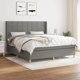 vidaXL Continental κρεβάτι με στρώμα, ανθρακί ύφασμα 180x200 εκ.