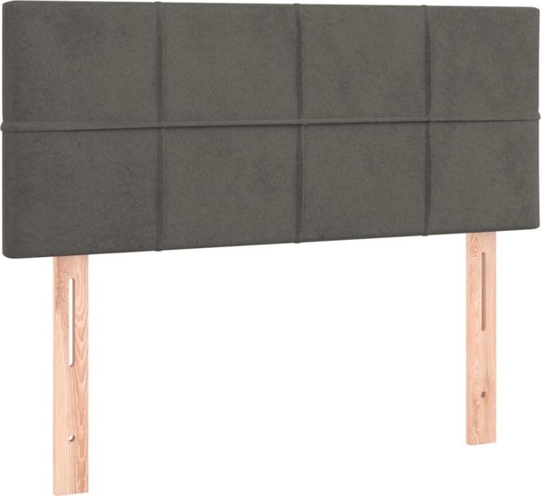 vidaXL κεφαλάρι για κρεβάτι σκούρο γκρι 80x5x78/88 cm βελούδο