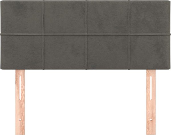 vidaXL κεφαλάρι για κρεβάτι σκούρο γκρι 80x5x78/88 cm βελούδο