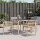 vidaXL Κήπου καρέκλες με μαξιλάρια, 4 τεμάχια, ανάμεικτο μπεζ, πολυρατάν