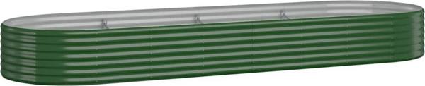 vidaXL vidaXL Donica ogrodowa, malowana proszkowo stal, 322x100x36 cm zielona