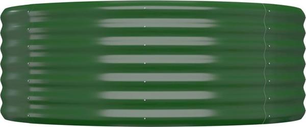 vidaXL vidaXL Donica ogrodowa, malowana proszkowo stal, 322x100x36 cm zielona