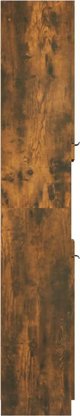 vidaXL Ντουλάπι Μπάνιου, καπνισμένη δρυς, 32x34x188,5 cm