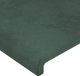 vidaXL Κεφαλάρι κρεβατιού με LED, σκούρο πράσινο, 144x5x78/88 cm, βελούδο