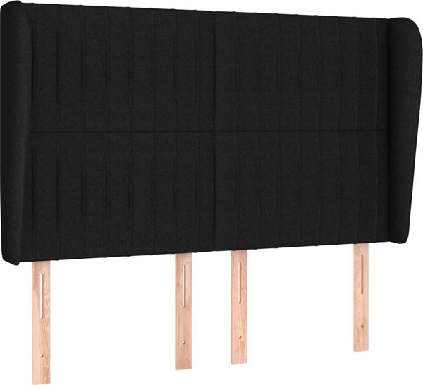 vidaXL Κεφαλάρι uszak μαύρο 147x23x118/128 εκ ύφασμα