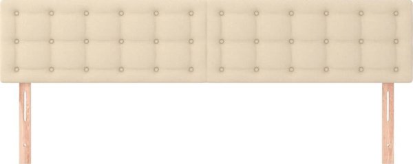 vidaXL Κεφαλάρια κρεβατιού, 2 τεμ., κρεμ, 90x5x78/88 cm, ύφασμα