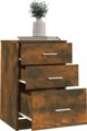 vidaXL Κομοδίνο καπνιστή δρυς, 40x40x63 cm