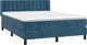 vidaXL Κρεβάτι Continental με Στρώμα, Μπλε, Βελούδο, 140x190cm