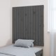 vidaXL Κεφαλάρι κρεβατιού, γκρι, 82,5x3x90 εκ., μασίφ πεύκο