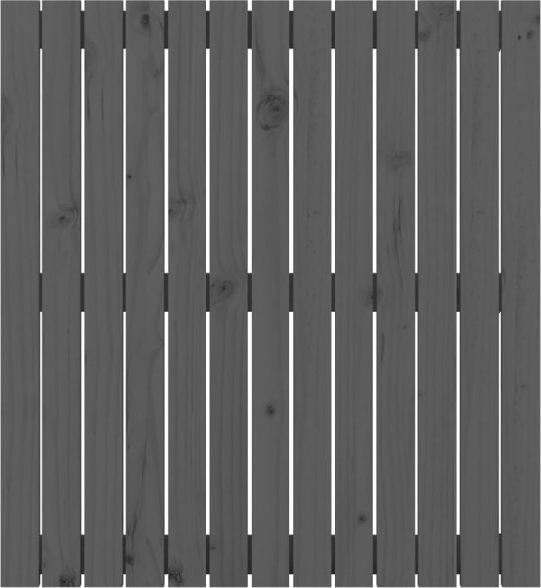 vidaXL Κεφαλάρι κρεβατιού, γκρι, 82,5x3x90 εκ., μασίφ πεύκο