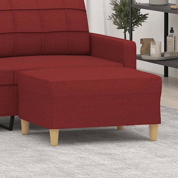 vidaXL Υποπόδιο κόκκινο κρασί 70x55x41 εκ. με υφασμάτινη επένδυση