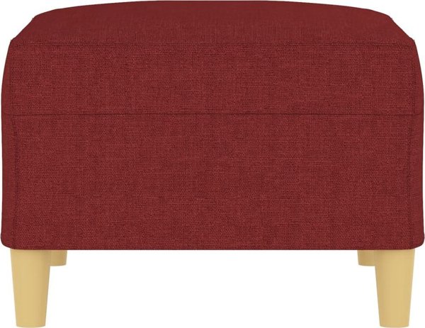 vidaXL Υποπόδιο κόκκινο κρασί 70x55x41 εκ. με υφασμάτινη επένδυση