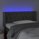 vidaXL Κεφαλάρι κρεβατιού με LED, σκούρο γκρι, 103x16x78/88 cm, βελούδο
