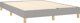 vidaXL Λουζκο κοντινεντάλε με στρώμα, ανοιχτό γκρι ύφασμα, 140x190cm