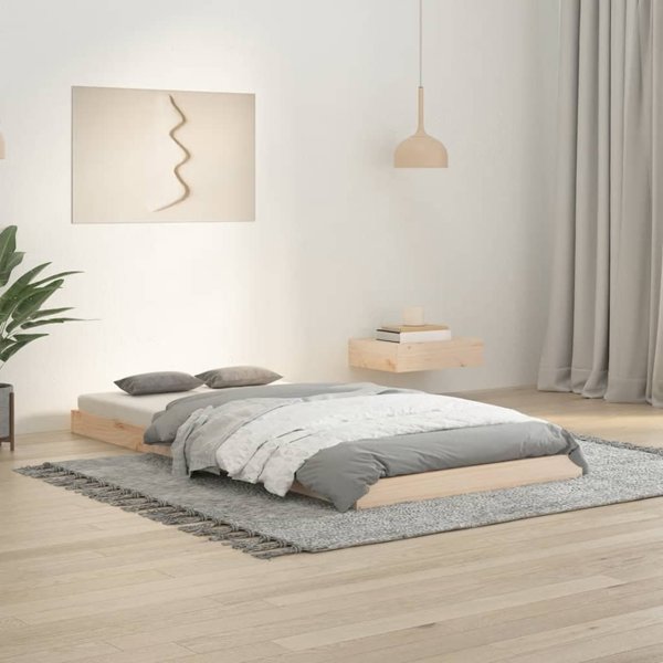 vidaXL Σκελετός κρεβατιού 90x190 cm από μασίφ ξύλο πεύκου, μονός