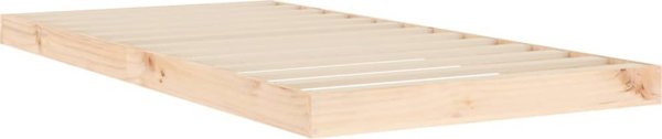 vidaXL Σκελετός κρεβατιού 90x190 cm από μασίφ ξύλο πεύκου, μονός