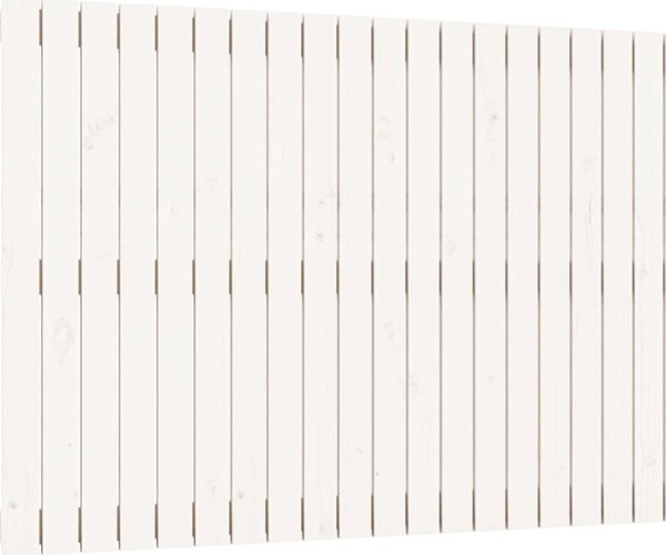 vidaXL κεφαλάρι κρεβατιού, λευκό, 127,5x3x90 cm, μασίφ πεύκο