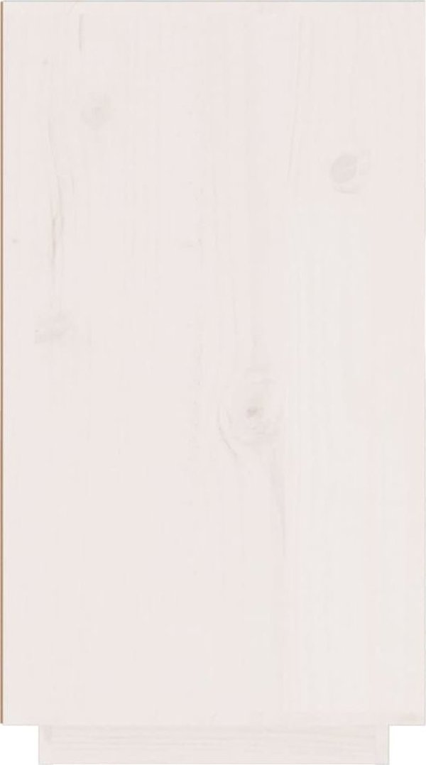 vidaXL Komoda, λευκή, 100x40x75 εκ., μασίφ πεύκο