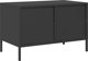vidaXL Szafka RTV, czarna, 68x39x43,5 cm, stal walcowana na zimno