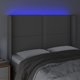 vidaXL Zaglówek do lóżka z LED, szary, 147x16x118/128cm sztuczna skóra