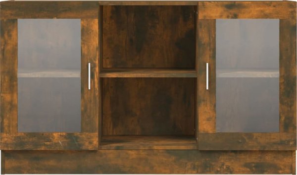 vidaXL Witryna, καπνιστή βελανιδιά, 120x30,5x70 cm