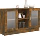 vidaXL Witryna, καπνιστή βελανιδιά, 120x30,5x70 cm