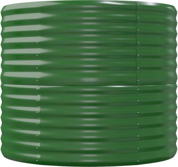 vidaXL vidaXL Donica ogrodowa, malowana proszkowo stal, 152x80x68 cm, zielona