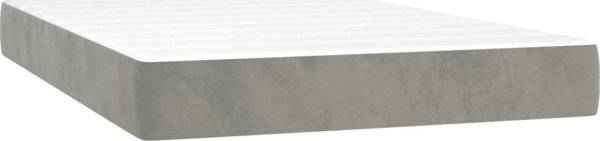 vidaXL Λύκο kontynentalne με στρώμα, ανοιχτό γκρι, 120x200 cm, βελούδο