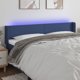 vidaXL Κεφαλάρι κρεβατιού με LED, μπλε, 203x16x78/88 cm, ύφασμα