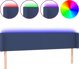 vidaXL Κεφαλάρι κρεβατιού με LED, μπλε, 203x16x78/88 cm, ύφασμα