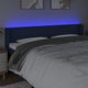 vidaXL Κεφαλάρι κρεβατιού με LED, μπλε, 203x16x78/88 cm, ύφασμα