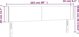 vidaXL Κεφαλάρι κρεβατιού με LED, μπλε, 203x16x78/88 cm, ύφασμα