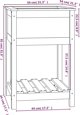 vidaXL Donica με ράφι, μαύρη, 54x54x81 εκ., μασίφ πεύκο