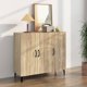 vidaXL Ντουλάπι από ξυλοπολυμερές Sonoma δρυς, 90x34x80 εκ.
