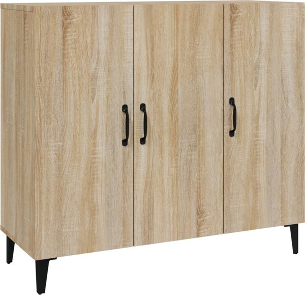 vidaXL Ντουλάπι από ξυλοπολυμερές Sonoma δρυς, 90x34x80 εκ.