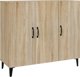 vidaXL Ντουλάπι από ξυλοπολυμερές Sonoma δρυς, 90x34x80 εκ.