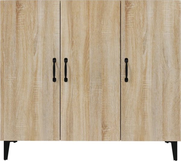 vidaXL Ντουλάπι από ξυλοπολυμερές Sonoma δρυς, 90x34x80 εκ.