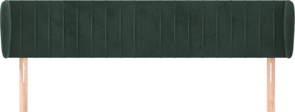 vidaXL Zaglohek uszak, ciemnozielony, 203x23x78/88 cm, aksamitny