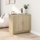 vidaXL Szafka dab sonoma, 80x40x75 cm, material drewnopochodny