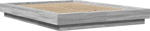 vidaXL Κορμός κρεβατιού σε γκρι ντεκόρ δρυός Sonoma, 120x190 εκ., ξύλινο υλικό