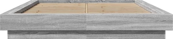 vidaXL Κορμός κρεβατιού σε γκρι ντεκόρ δρυός Sonoma, 120x190 εκ., ξύλινο υλικό