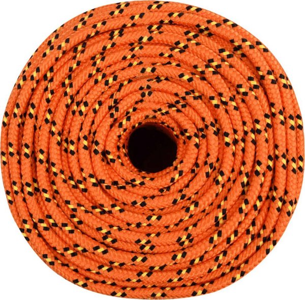 vidaXL Ναυτικό σχοινί, πορτοκαλί, 10 mm, 250 m, πολυπροπυλένιο